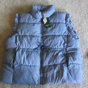 Stylish Women's Blue Puffer Vest